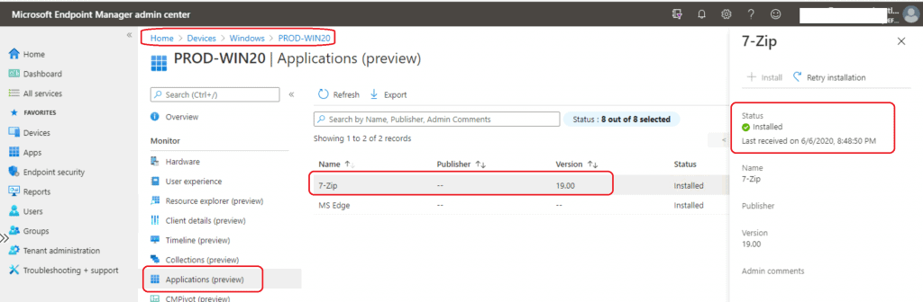 Enable ConfigMgr Applications from Intune Portal | Admin Center