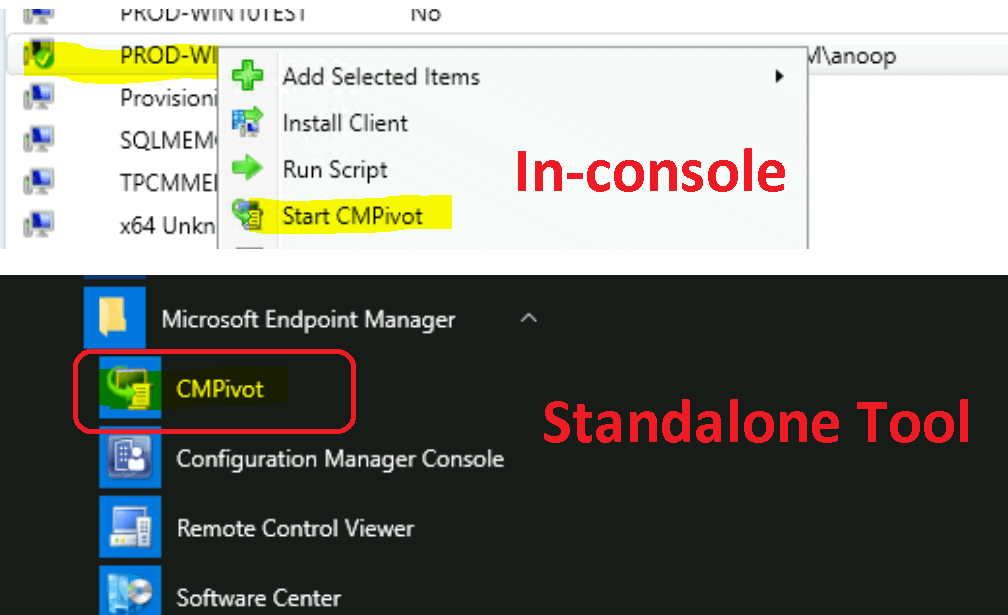 ConfigMgr CMPivot Improvements | SCCM 2006 Additional Features - Fig.1