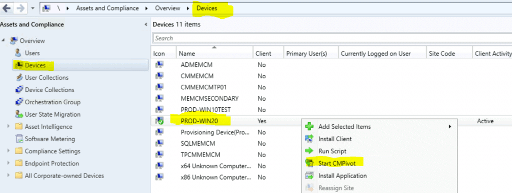 ConfigMgr CMPivot Improvements | SCCM 2006 Additional Features - Fig.2