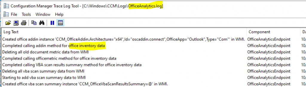 ConfigMgr Client Logs Details | SCCM