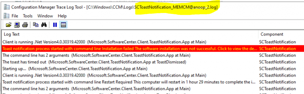 SCCM Log Files Updated List Client and Server