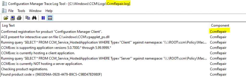 SCCM Log Files Updated List Client and Server