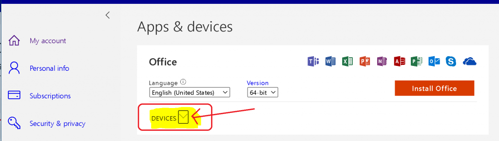 Deactivate Office Install Fix Install Limit Reached Already Error - Fig.3