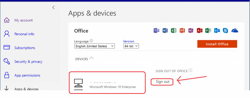 Deactivate Office Install Fix Install Limit Reached Already Error - Fig.4