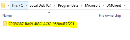 Easily Troubleshoot Windows 10 Intune MDM Policies - Locating the current Enrollment ID - Way 1 using File Explorer. 
[NOTE: This is not the Intune Device ID]