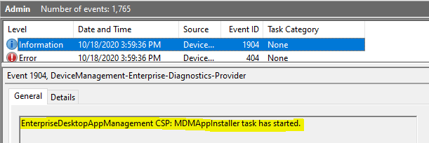 Windows 10 Intune App Deployment Support Help #2 - Tracking MSI app deployment using Windows Events