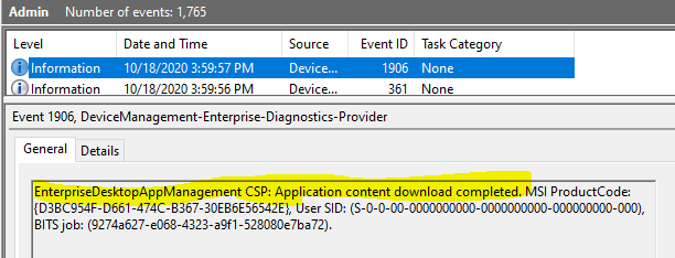 Windows 10 Intune App Deployment Support Help #2 - Tracking MSI app deployment using Windows Events