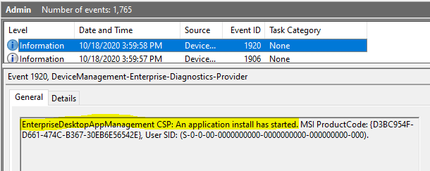 Windows 10 Intune App Deployment Support Help #2 - Tracking MSI app deployment using Windows Events