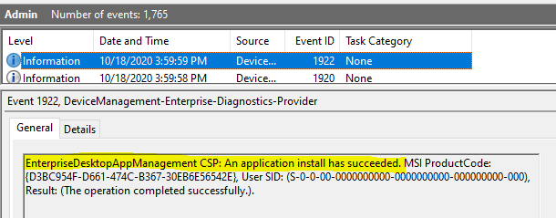 Easily track Windows 10 Intune App deployments from the Endpoint - Support Help #2 14 Easily track Windows 10 Intune App deployments from the Endpoint - Support Help #2 - Fig.13