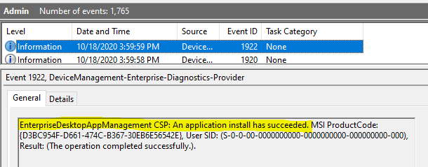 Windows 10 Intune App Deployment Support Help #2 - Tracking MSI app deployment using Windows Events