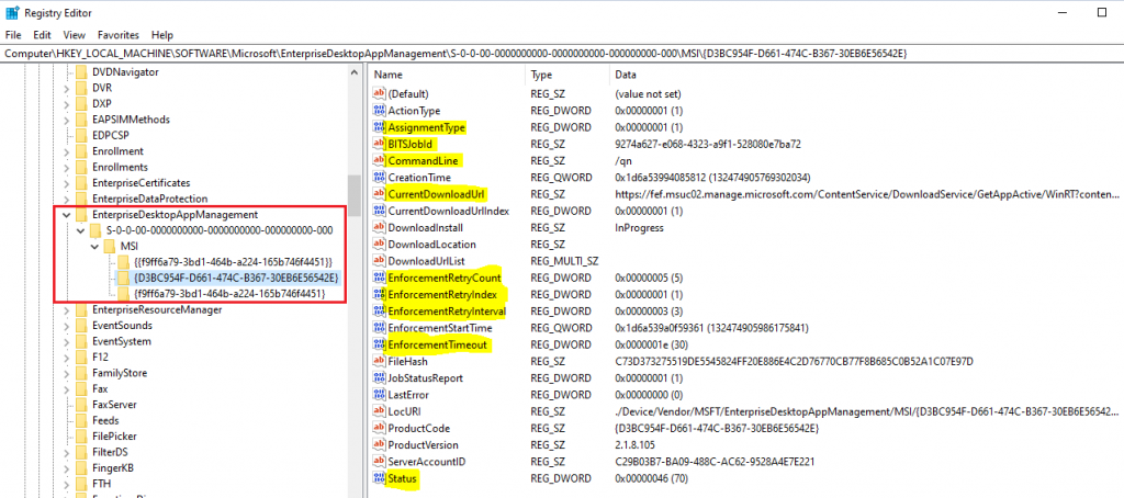 Windows 10 Intune App Deployment Support Help #2 - Tracking MSI app deployment using Windows Registry