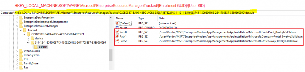 Windows 10 Intune App Deployment Support Help #2 - Tracking Store App deployment using Windows Registry