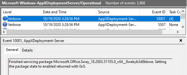 Windows 10 Intune App Deployment Support Help #2 - Tracking Store App deployment using Windows Events