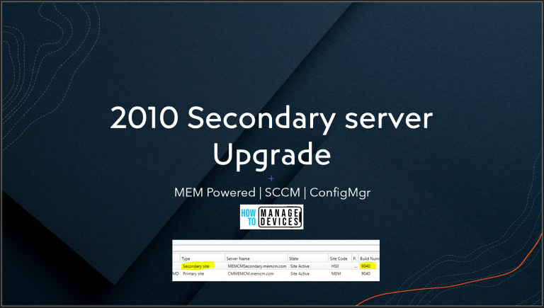 SCCM 2010 Secondary Server Upgrade Guide