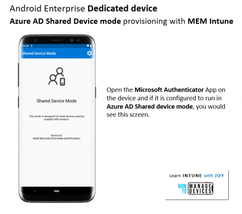 New Feature! Android Enterprise Dedicated Device In Azure AD Shared ...
