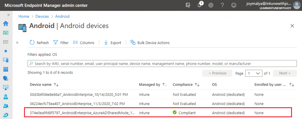 Android Enterprise Dedicated Devices in Azure AD Shared Device Mode - Learn Intune with Joy - Fig.21
