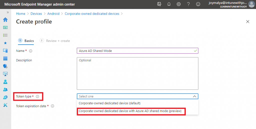 Android Enterprise Dedicated Devices in Azure AD Shared Device Mode - Learn Intune with Joy - Fig.3