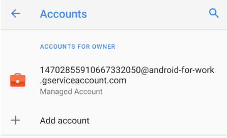 Work profile (or managed device in case of full device management) gets provisioned with obfuscated managed Google Play accounts