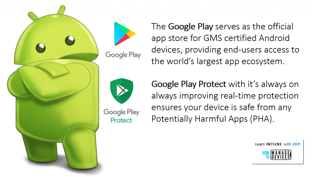 9 myths regarding the use of Android in Enterprise - Google Play gives end-users access to the world's largest app ecosystem. It's not only quantity over quality. Google Play Protect, the world's most widely deployed mobile threat protection system, scans billions of app in the Play Store every day which ensures that 99.99% of apps are safe.