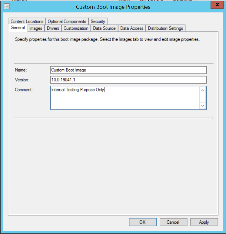 SCCM Create Custom Windows PE Boot Image Using MDT with ConfigMgr