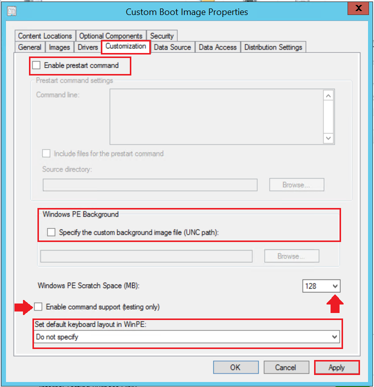 SCCM Create Custom Windows PE Boot Image Using MDT with ConfigMgr 4