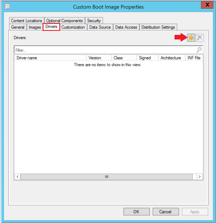 Boot Image - Add Drivers | Task Sequence Failed to find a valid network adaptor  