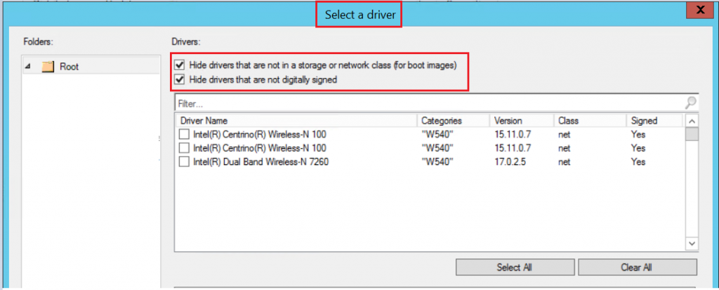 Select Network Driver | Task Sequence Failed to find a valid network adaptor   