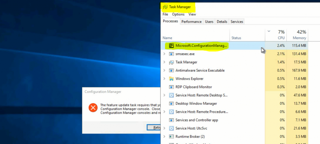 Fix ConfigMgr Console Feature Update Task Retry Operation Error | SCCM | Configuration Manager 1