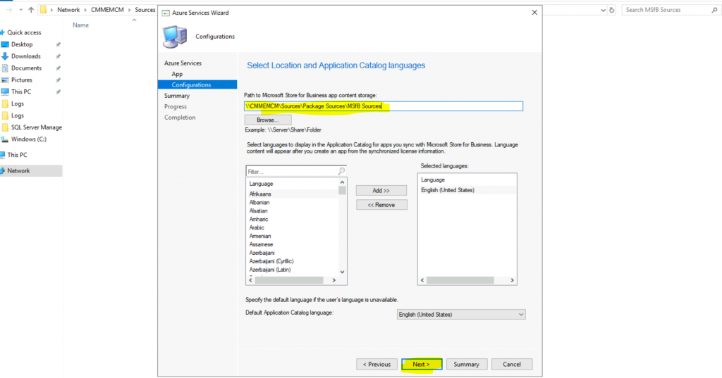 SCCM Sync with MSfB Microsoft Store for Business | ConfigMgr 8