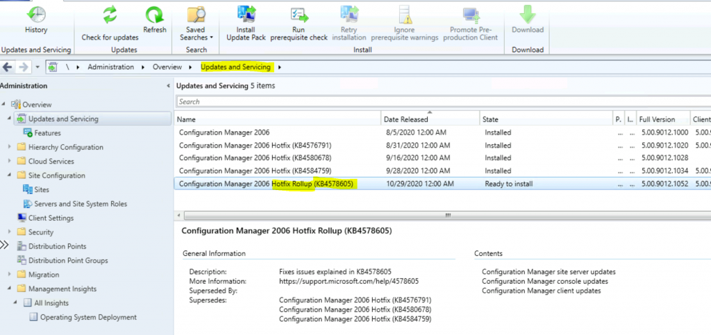 ConfigMgr 2006 Hotfix KB4578605 SCCM | Update Rollup | 22 Fixes - Fig.1