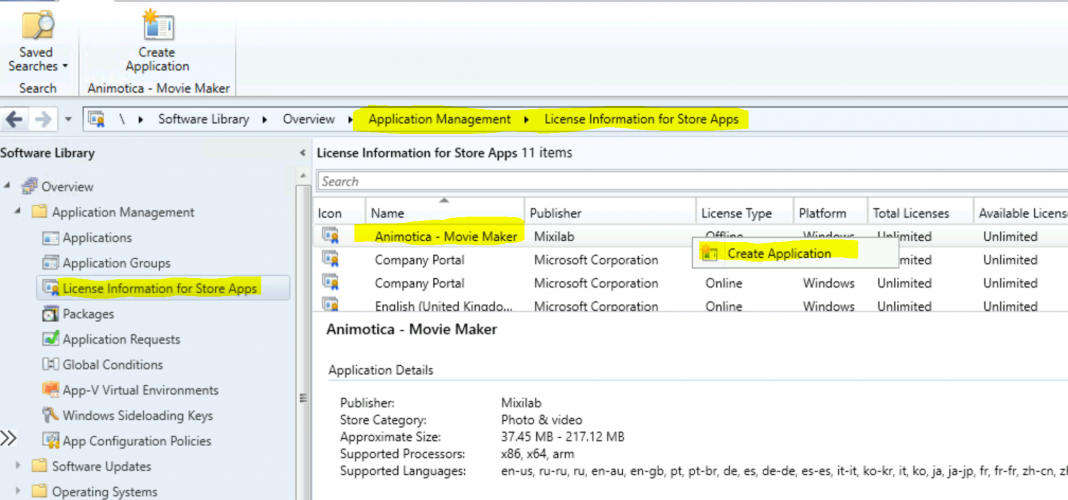 Add Microsoft Store Application To ConfigMgr SCCM MSfB HTMD Blog