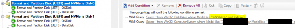 ConfigMgr Task Sequence OSD Multiple Physical Drives | SCCM