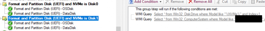 ConfigMgr Task Sequence OSD Multiple Physical Drives | SCCM