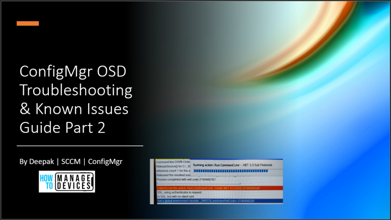 ConfigMgr OSD Troubleshooting