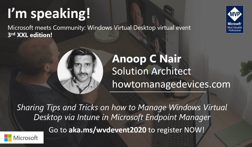 Microsoft WVD Community Event XXL Edition Speaker | Register