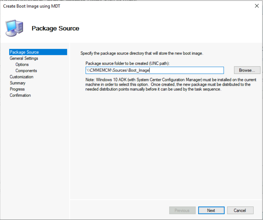 SCCM Create Custom Windows PE Boot Image Using MDT with ConfigMgr