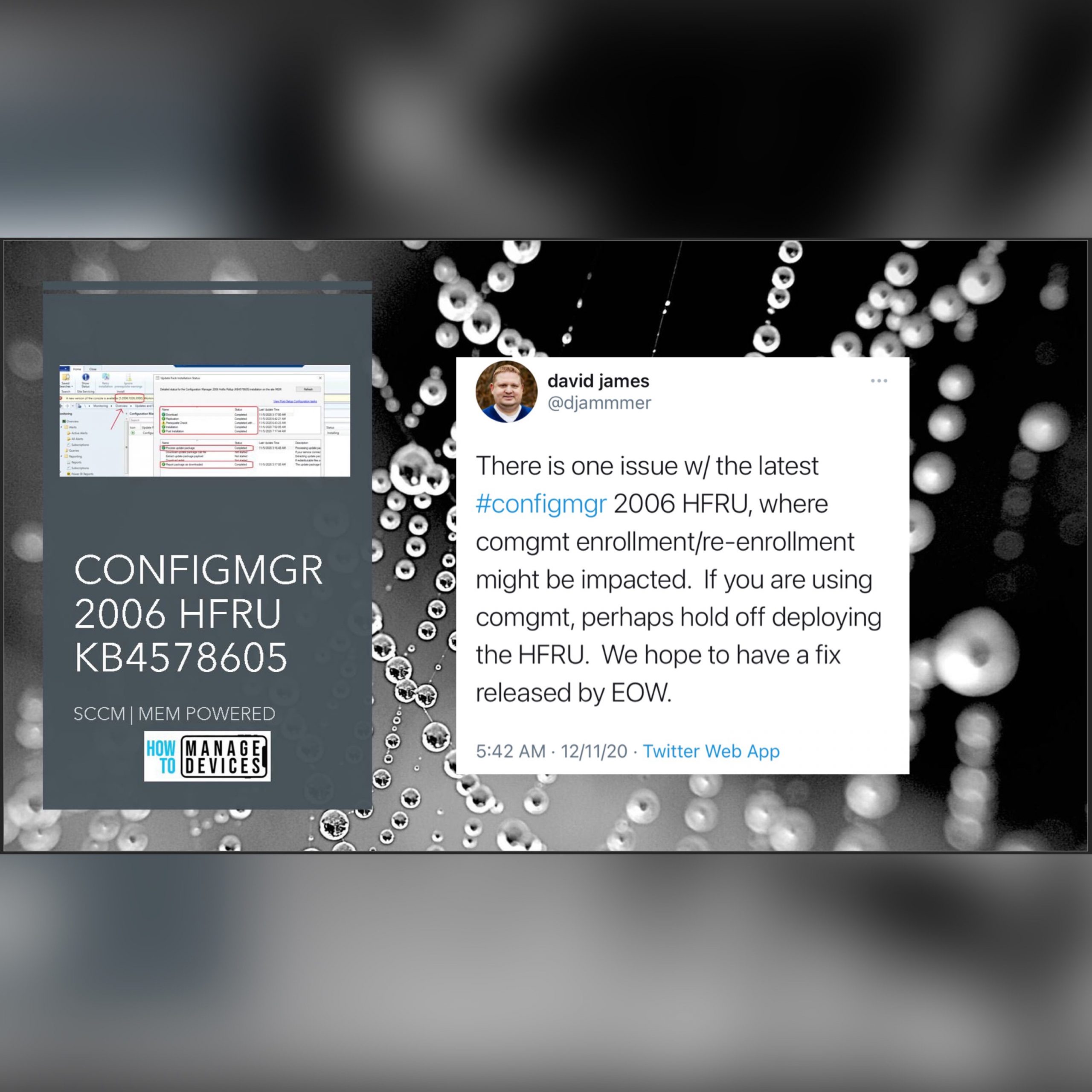 SCCM 2006 Rollup Update Known Issue | Hold Off | ConfigMgr 1