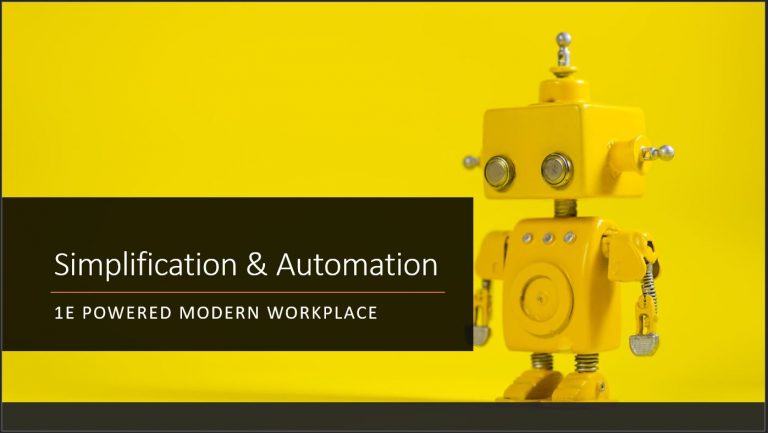 Simplification Automation 1E