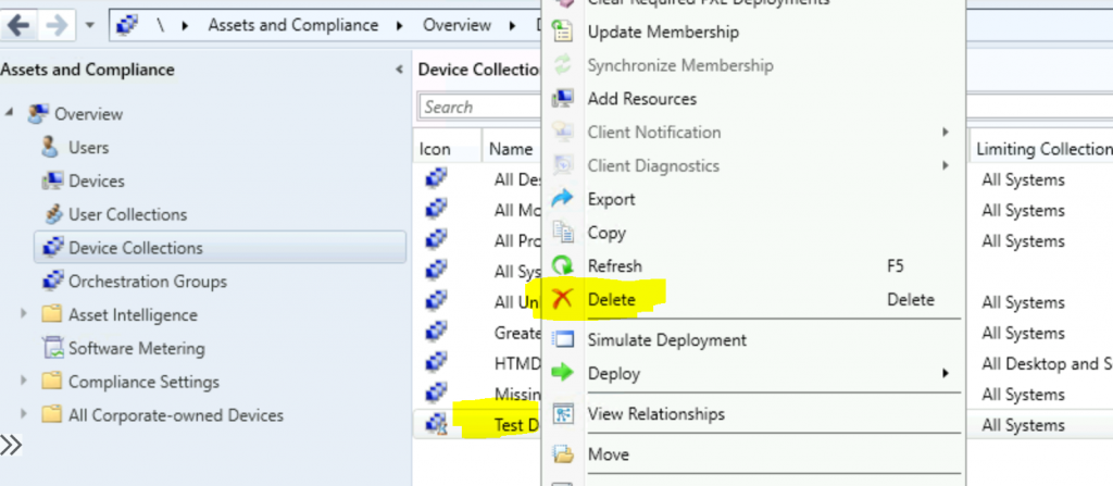 SCCM 2010 Only Full Administrator can Delete Collections ConfigMgr - SCCM 2010 Workaround to Delete Collections Issue ConfigMgr