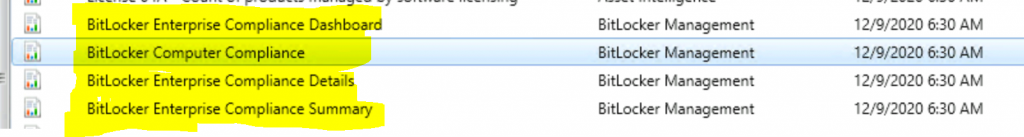 SCCM BitLocker Management Reports | Default Reports 2