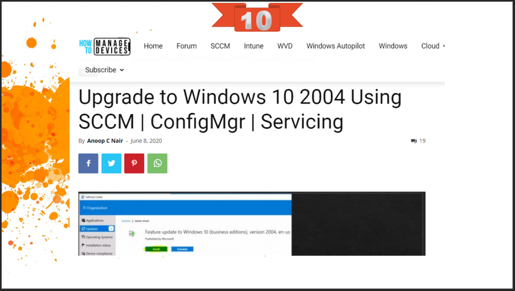Top 10 SCCM Intune Posts of 2020