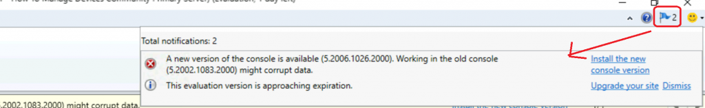 SCCM Console Notification Option in Action for ConfigMgr OLD vs New | Configuration Manager 1