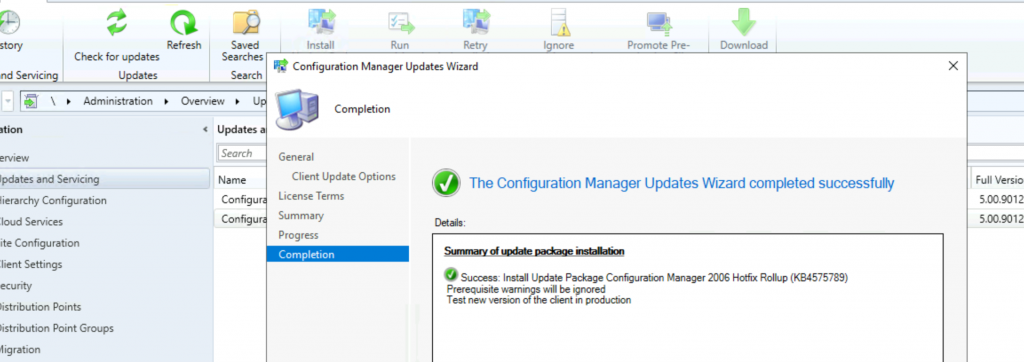 SCCM 2006 Revised Update Rollup Hotfix KB4575789 ConfigMgr