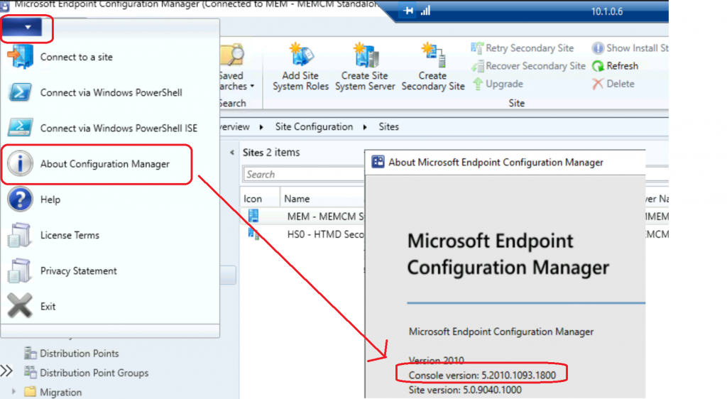 ConfigMgr 2010 Version Details | SCCM