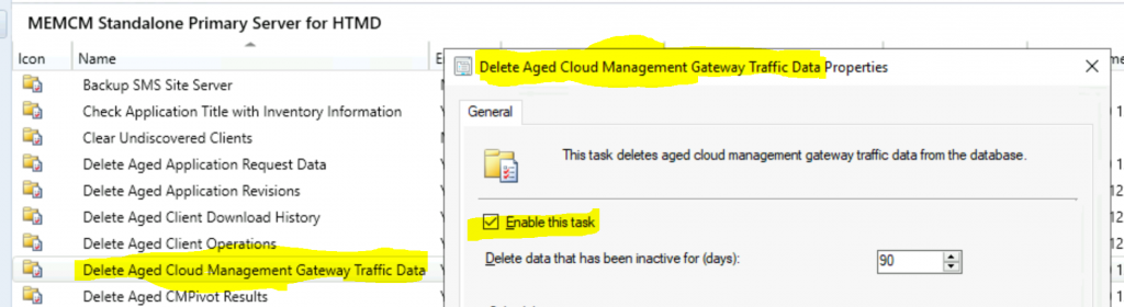 ConfigMgr Delete Aged Cloud Management Gateway Traffic Data Task | SCCM | Configuration Manager - Fig.2