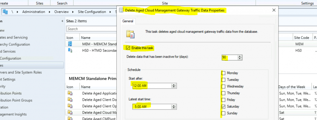 ConfigMgr Delete Aged Cloud Management Gateway Traffic Data Task | SCCM | Configuration Manager - Fig.3