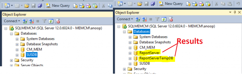 ConfigMgr Create a New Database for SSRS Reporting Service | SCCM | Configuration Manager | Endpoint Manager 1