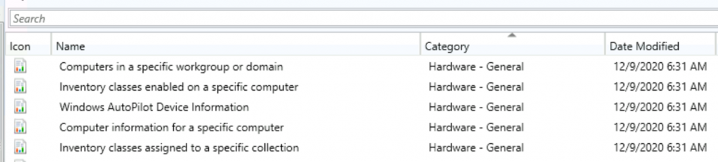 ConfigMgr Hardware Related Reports | SCCM | Default 