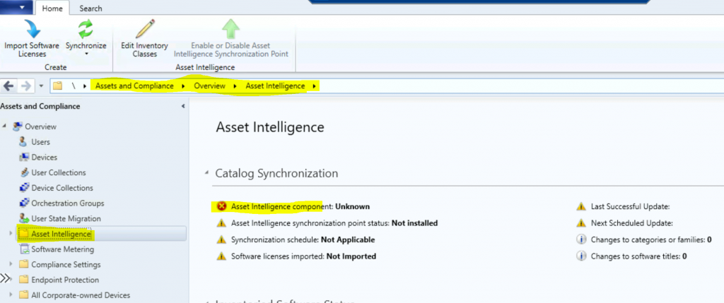 Enable ConfigMgr Asset Intelligence Hardware Inventory | SCCM