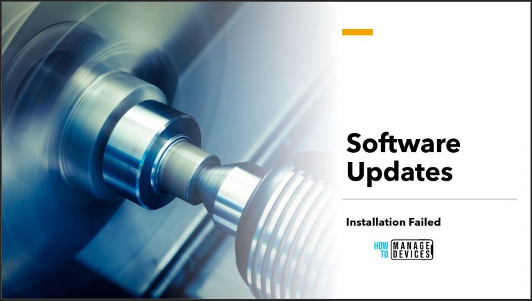 Fix Software Updates Error